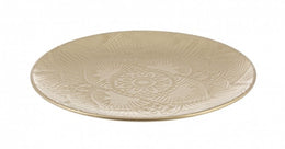 Set of 6 Decorative Mandala Gold Plates, 35cm Diameter