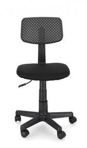 Black office chair with adjustable height wheels