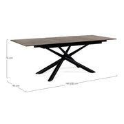 Seyfert extendable table ceramic top 160-220x90 cm
