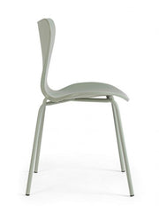 Green polypropylene dining chair TESSA 50x49,5x h82 cm