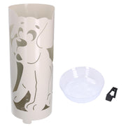 Round dog cream metal umbrella stand cmø19h49