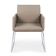 Chair with armrests in faux leather Tortora SIXTY 60x54x h80.5 cm