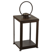 Square bronze metal lantern cm30x30h55/72
