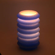 Led candle lantern blue fountain cmø13,5h20