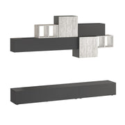 Vintage Anthracite and White Tromen 260 cm Wall Unit