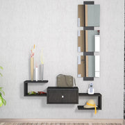 Dorado wall-mounted hall furniture in anthracite with mirror
