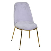 Design living room chair velvet and rotterdam gray gold metal