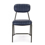 Vintage blue Debbie chair in eco-leather