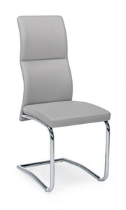 Light gray eco-leather chair THELMA 44x58x h104 cm