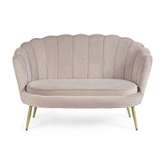 2 seater sofa with light gray velvet effect Giliola
