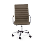Office armchair with armrests Perth brown in eco-leather