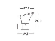 Top E27 wall lamp belen aluminum line