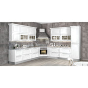 BROOKLYN corner extractor hood in burnished stainless steel 105x105 cm