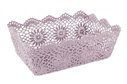 4x Crochet Basket Rett Lilac Xl