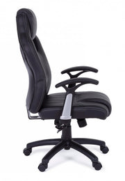 Office armchair with black leatherette Spider armrests