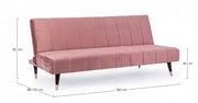 Three seater pink reclining sofa bed
