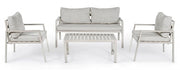 Ivory garden lounge with removable cushions