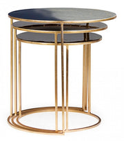 Set of 3 atmosphere style metal coffee tables