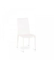 4x Faux leather and white metal chair Kitty STS