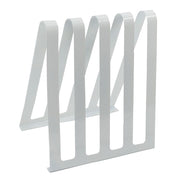 White metal magazine rack 4 places cm31x22h36