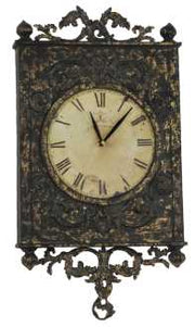 Walnut iron clock ea-6072 cm. 26 x 4.5 h 46.5