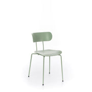 Polypropylene chair with green seat