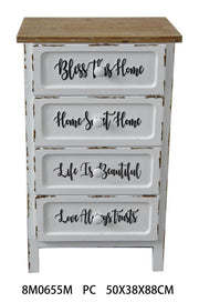 Shabby furniture Breslavia 4 drawers cm50x38Xh88