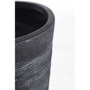 Set of 3 tall black graffiti vases