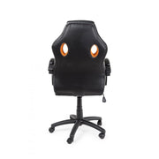 Office armchair with black-orange Racing bracelets in imitation leather