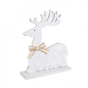 6x Sitting White Reindeer Katrin