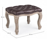 2x Dark stool in classic style fabric