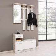 Vintage white hallway wardrobe 100x25xh.180 cm