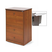 Ironing board cabinet Walnut Antique melamine wood 3 drawers cm 44x57xH.89