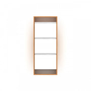 Slim white bamboo shoe rack 50x15x124 cm h