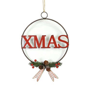 Red xmas metal decoration cm18x3x27
