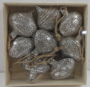 Silver metal sphere 8pcs pack cm12x12h3