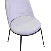 Design chair in velvet and metal rotterdam gray
