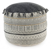 TILAK Alaskan ethnic style cotton pouf diameter 50x h35 cm