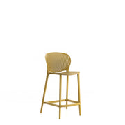 Mustard polypropylene chair 46x42x93h cm