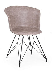 Sedia vintage Loft nero beige cm 56 x 54 x 76 