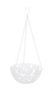 4x White Butterfly Hanging Vase D 25