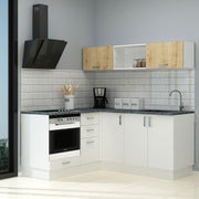 White Reversible Corner Kitchen 180x160 cm