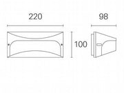 10W Led 4000K white dome line wall light
