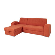 Alyssa corner sofa peninsula reversible orange 247x157