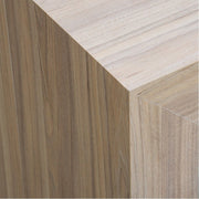 Extendable console table with folding structure, elm finish, 90x50-300 cm