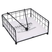 Squared white wooden napkin holder cm19x19h7