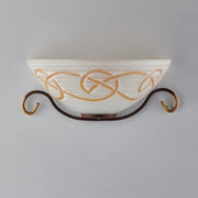 Rust Black iron applique with Gold finishing one light 33x16x h13 cm