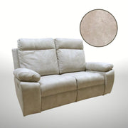 Milano sofa 2 seater 2 beige manual recliners