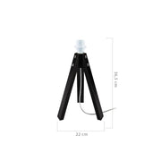 Deco tripod table lamp MDL3042 black wood