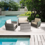 Garden lounge set WRS066G gray rattan WRS066G